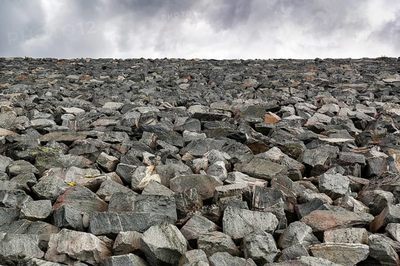 Dreary dam wall