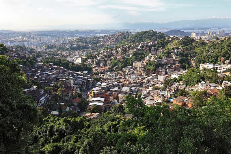View of the favelas between Santa Teresa and Centro