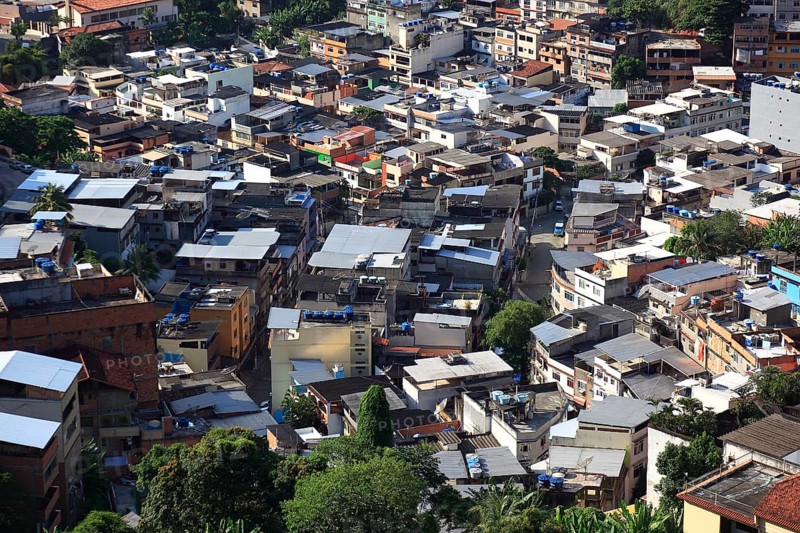 View of the favelas between Santa Teresa and Centro