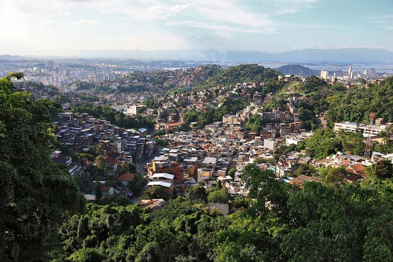 View of the favelas between Santa Teresa and Centro