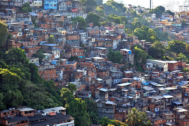 View of the favelas between Santa Teresa and Centro