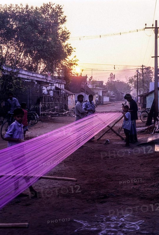 Kanchipuram silk is woven in the age-old tradition by weavers