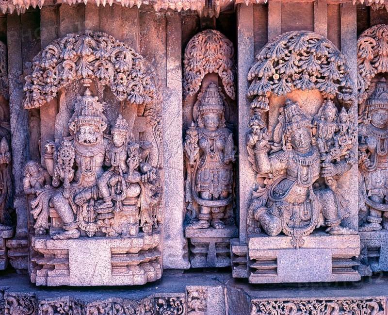 13th century Hoysala sculptures of Lakshmi