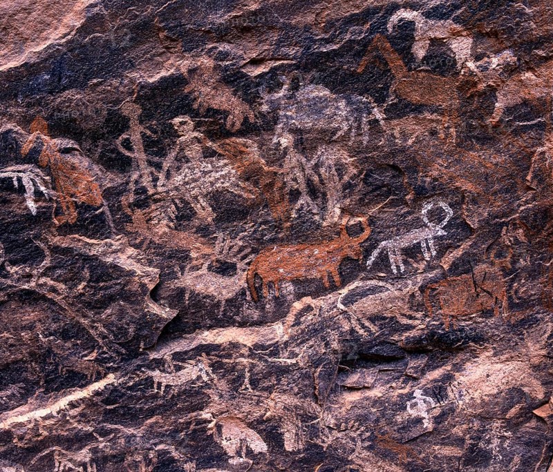 Pre historic rock paintings at Porivarai in Karikkiyur near Kotagiri