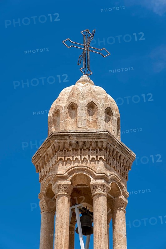 Bell tower of Virgin Mary Monastery in Midyat