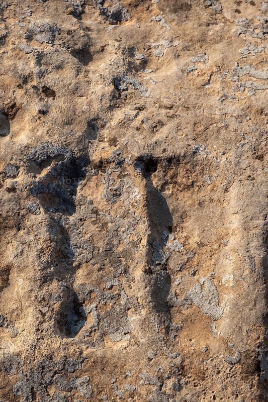 Fooprints of Moses on rock in Somatar in Sanliurfa