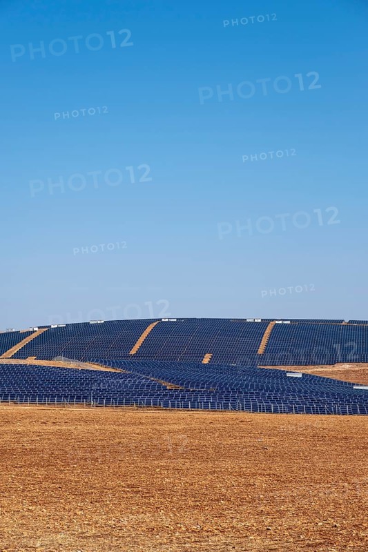 Solar panels on field for solar energy near Sanliurfa