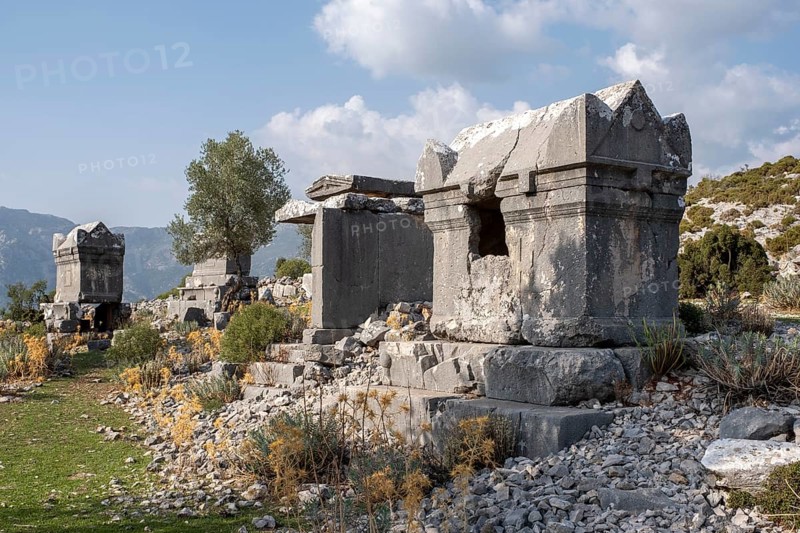 Rock tombs in Ancient Site of Sidyma