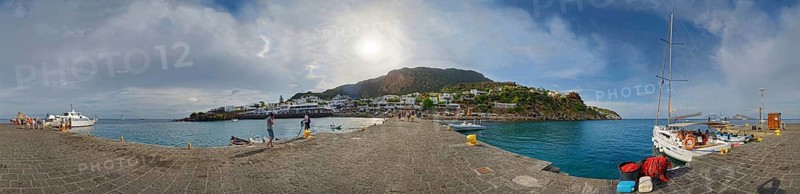 360 harbour panorama with view of the town and island