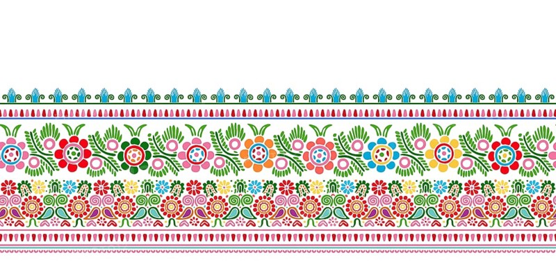 Hungarian vector embroidery pattern for borders