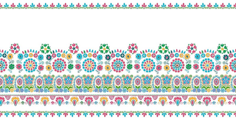 Hungarian vector embroidery pattern for borders