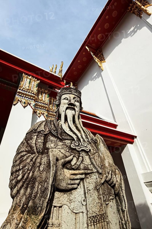 Wat Pho Chinese stone guardian