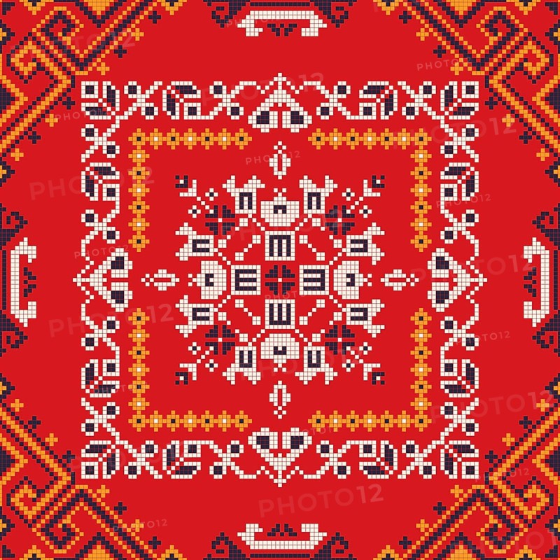 Romanian vector pattern inspired from traditional embroidery