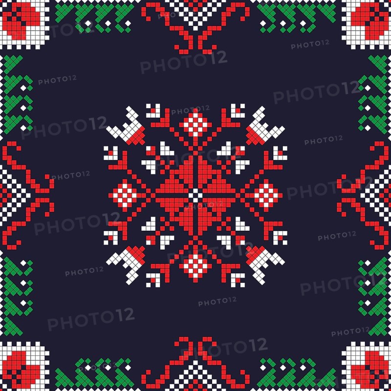 Romanian vector pattern inspired from traditional embroidery