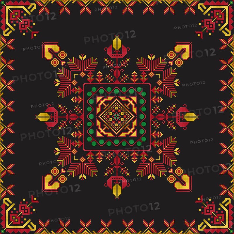 Romanian vector pattern inspired from traditional embroidery
