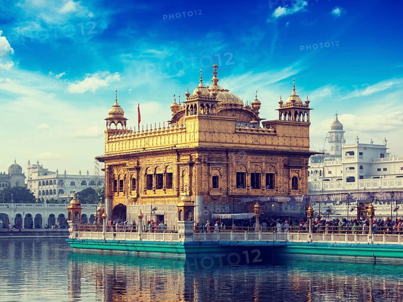 Vintage retro effect filtered hipster style image of famous indian toursit landmark and sacred pilgrimage site