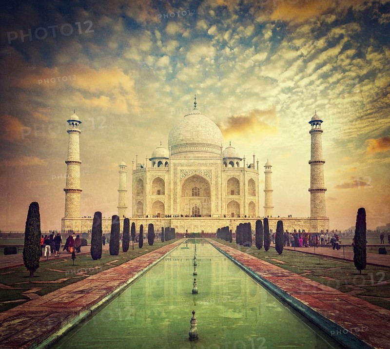 Taj Mahal on sunrise sunset