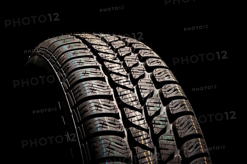 New car tire close up
