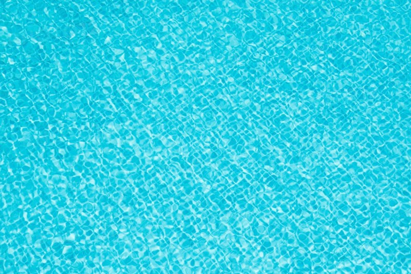 Clean blue water in pool