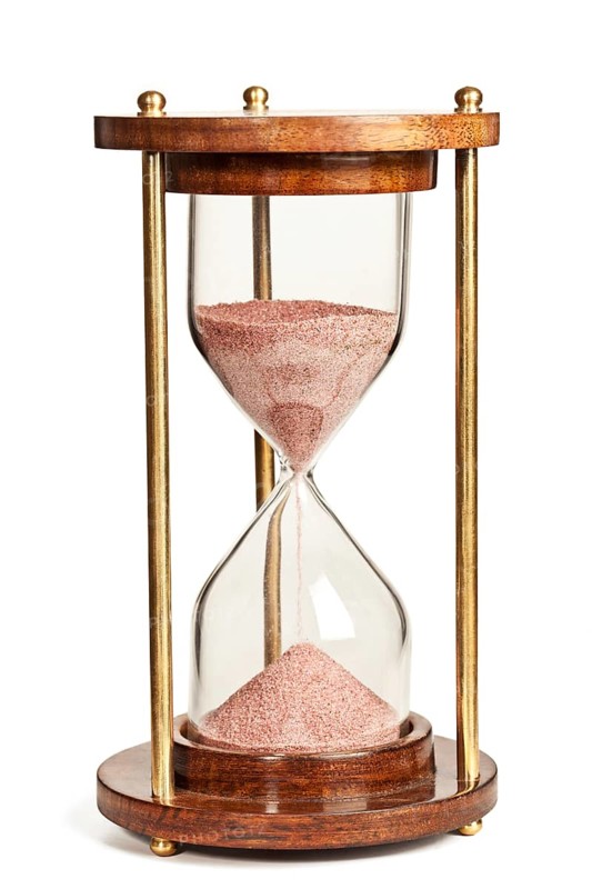 Hourglass isolated on white background