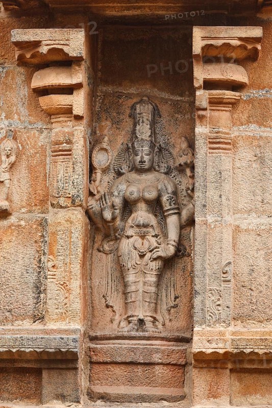 Bas reliefes in Hindu temple. Brihadishwarar Temple. Thanjavur