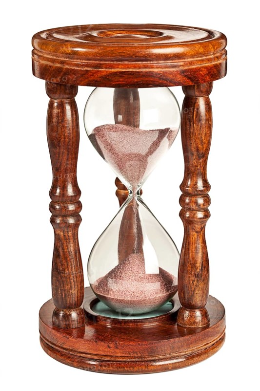 Hourglass isolated on white background