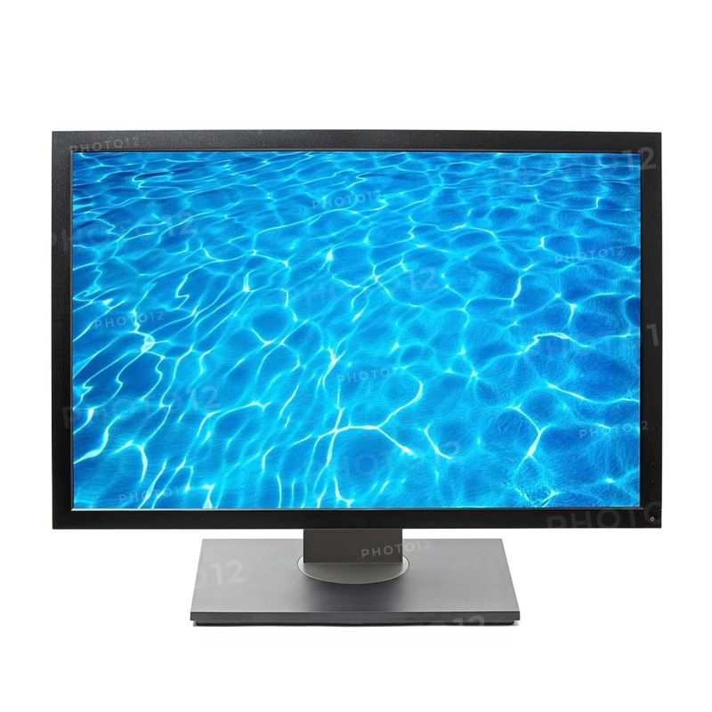 Flat screen HDTV TV with water image on screen