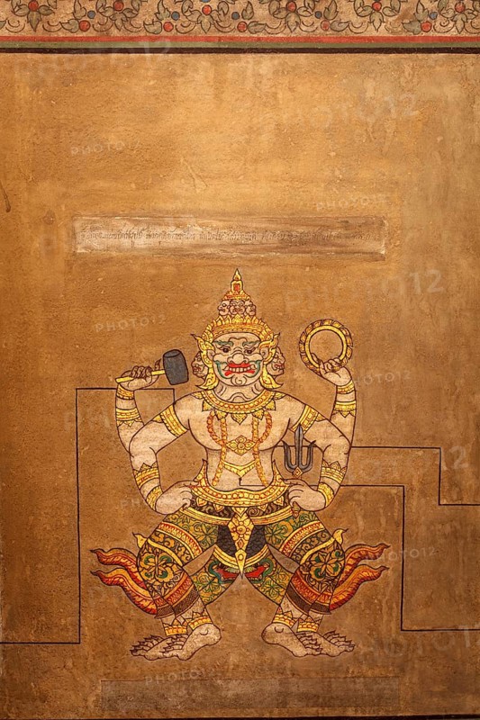 Mural painting Point massage at Wat Pho