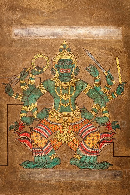 Mural painting Point massage at Wat Pho