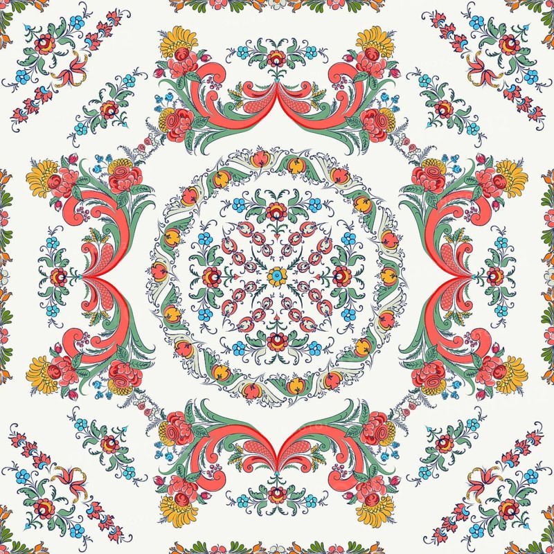 Rosemaling tile