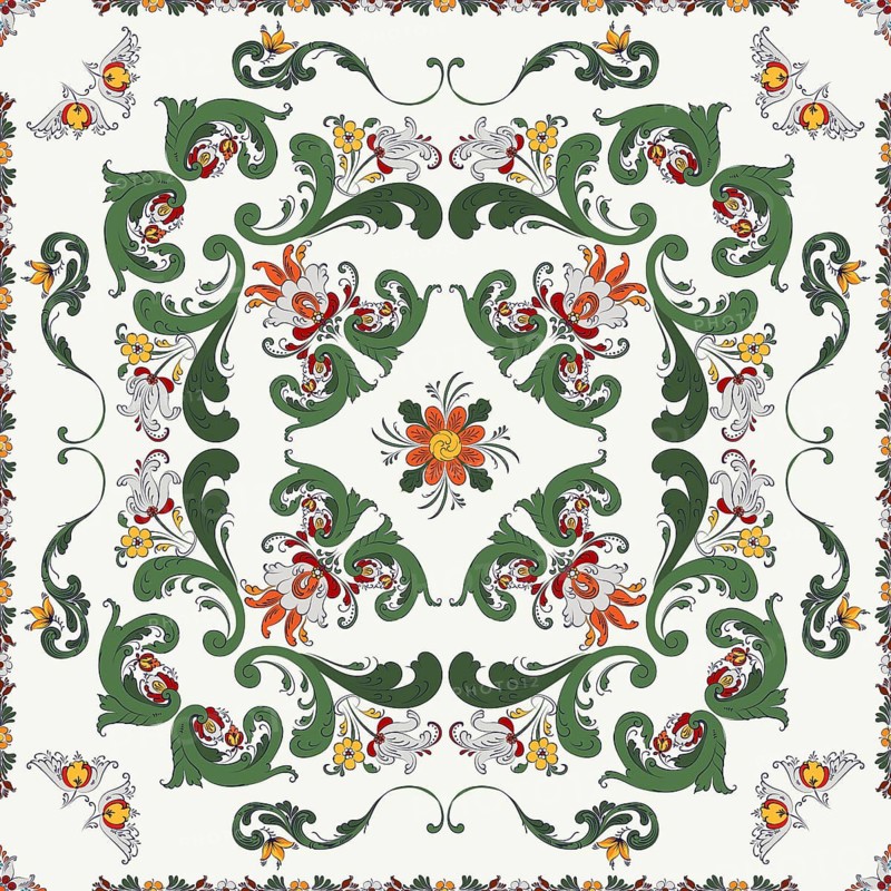 Rosemaling tile