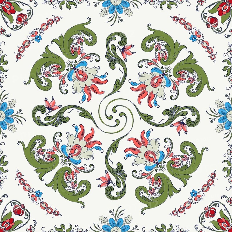 Rosemaling tile