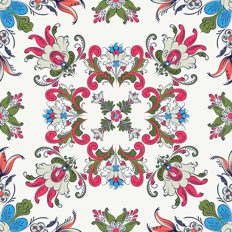 Rosemaling tile