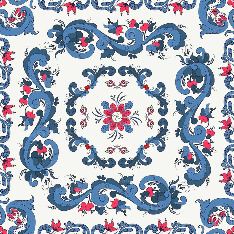 Rosemaling tile
