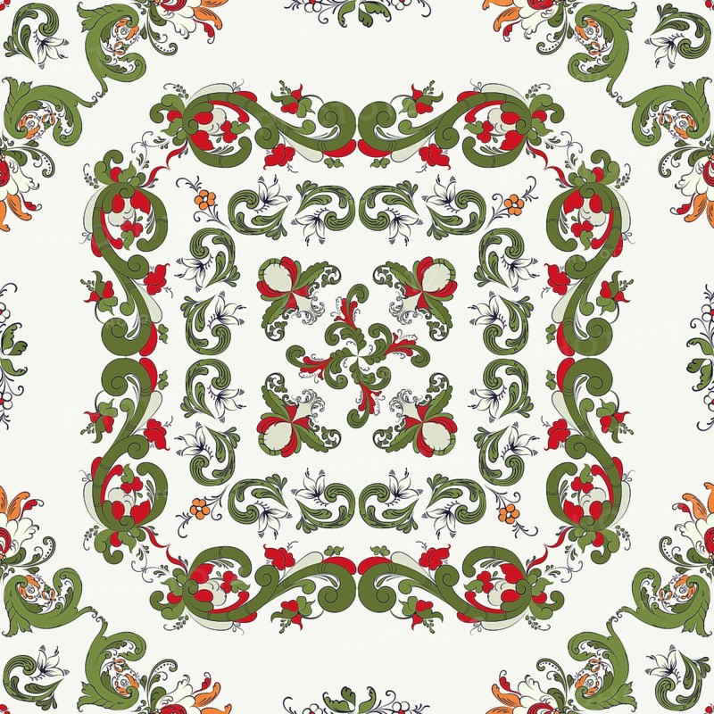 Rosemaling tile