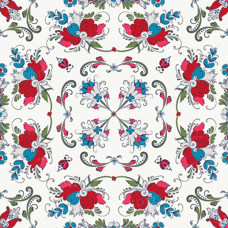 Rosemaling tile