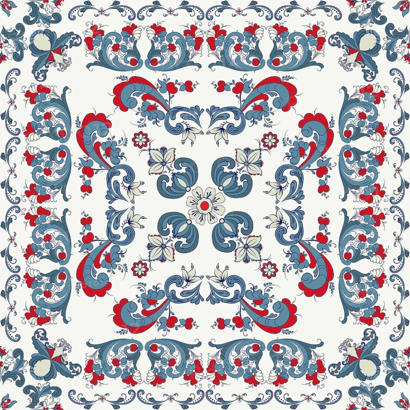 Rosemaling tile