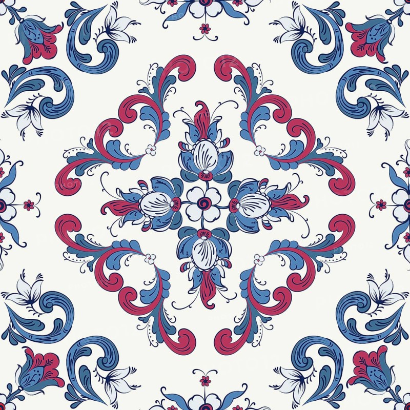Rosemaling tile