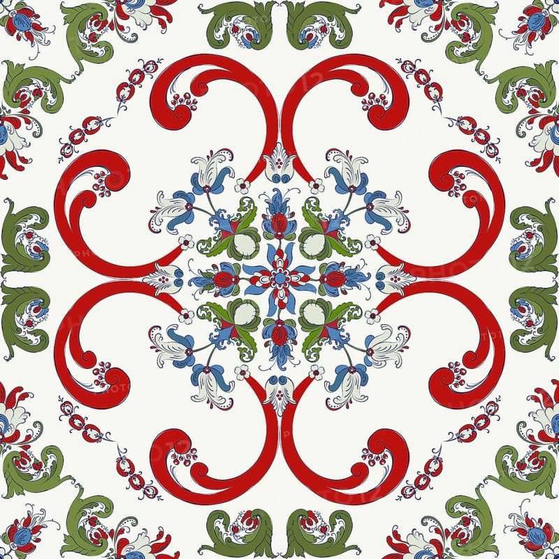 Rosemaling tile
