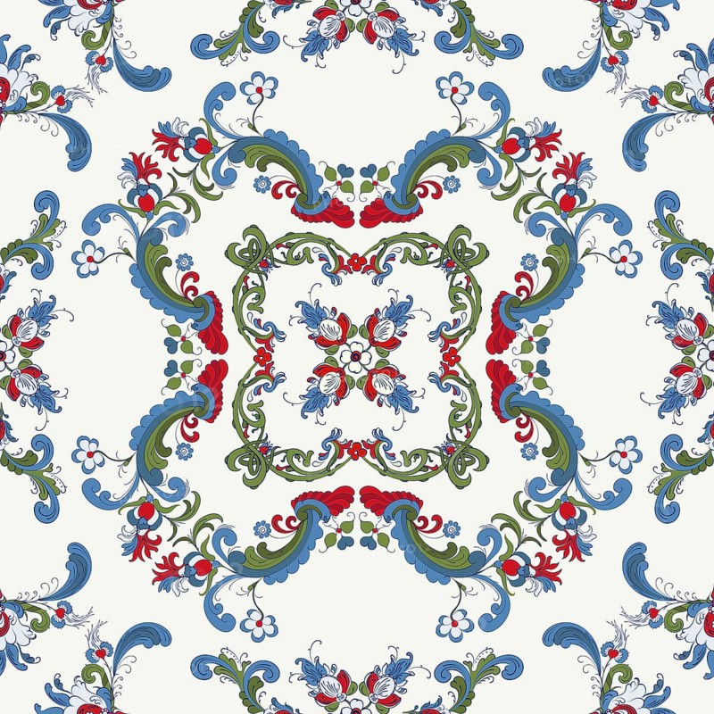 Rosemaling tile