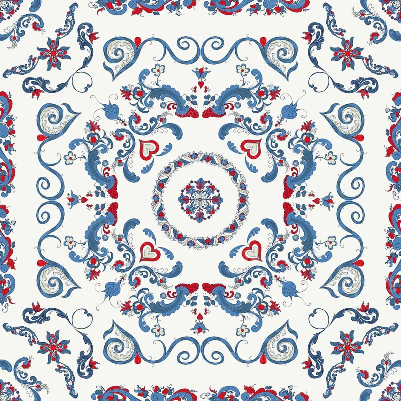 Rosemaling tile