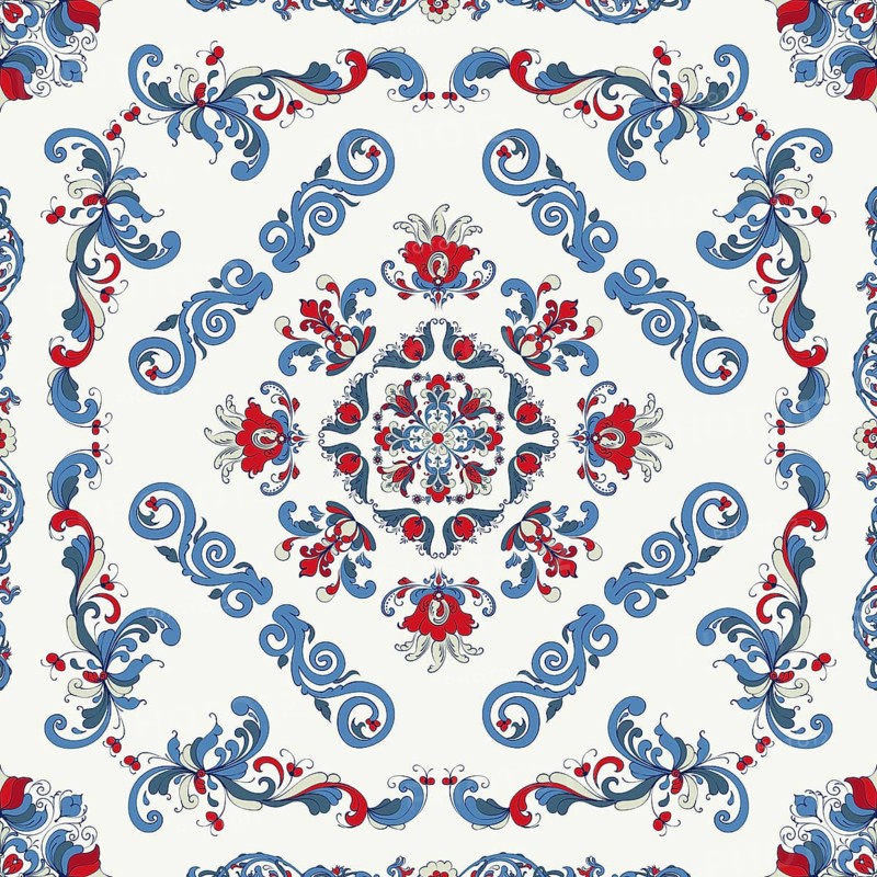 Rosemaling tile