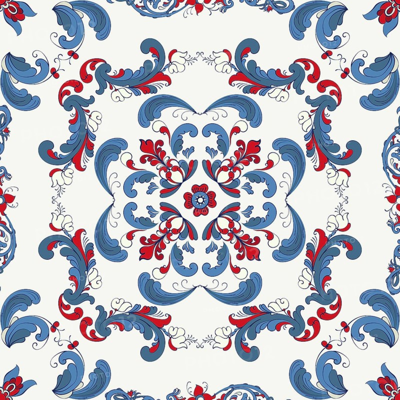 Rosemaling tile