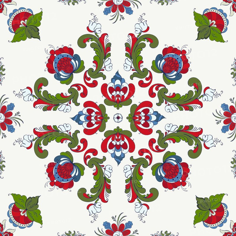 Rosemaling tile