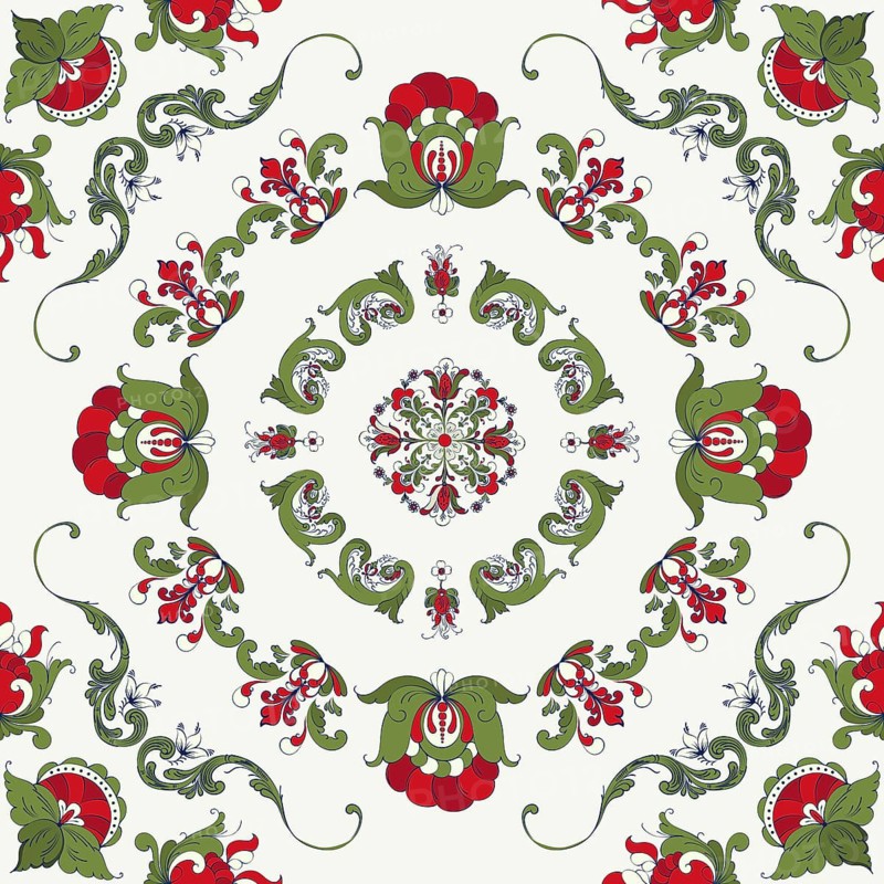 Rosemaling tile