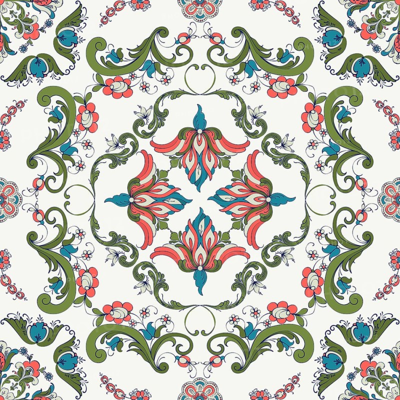 Rosemaling tile