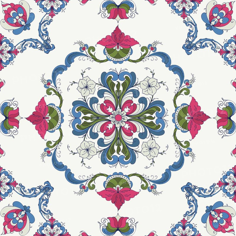 Rosemaling tile