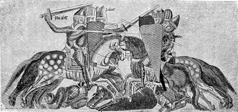 From courtly life at the time of Emperor Frederick I Tournament was applied