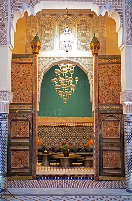 Traditional gate at Riad el Amine
