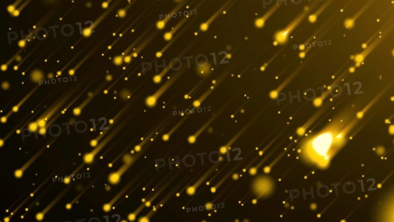 Abstract background with many downing golden comets